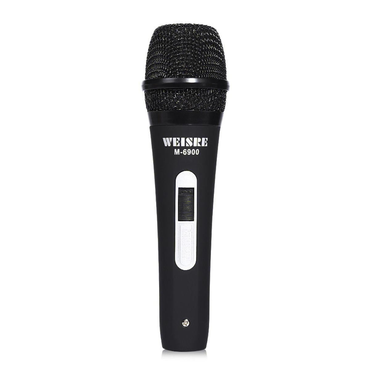 Weisre M-6900 Wired Unidirectional Dynamic Microphone Use With 6.35mm Plug–Black
