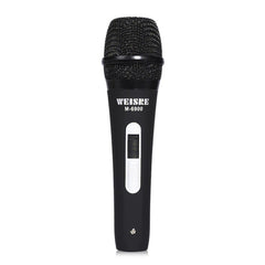 Weisre M-6900 Wired Unidirectional Dynamic Microphone Use With 6.35mm Plug–Black