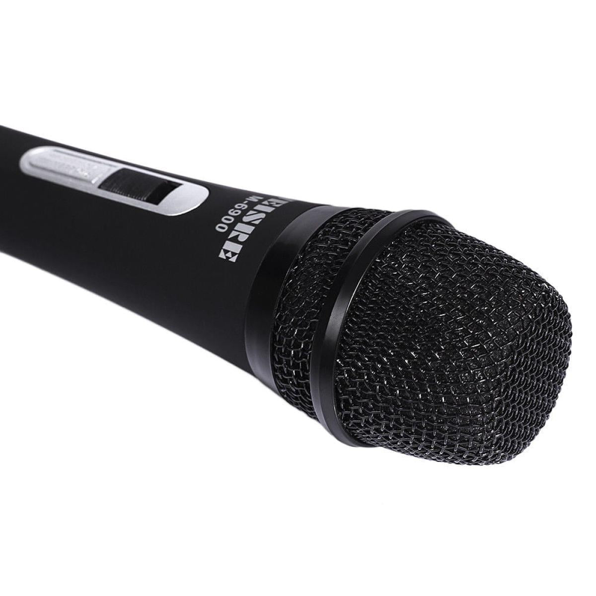 Weisre M-6900 Wired Unidirectional Dynamic Microphone Use With 6.35mm Plug–Black