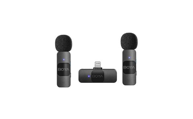 Boya By V2 Ultracompact 2.4ghz Wireless Microphone System For Iphone (two Mic)