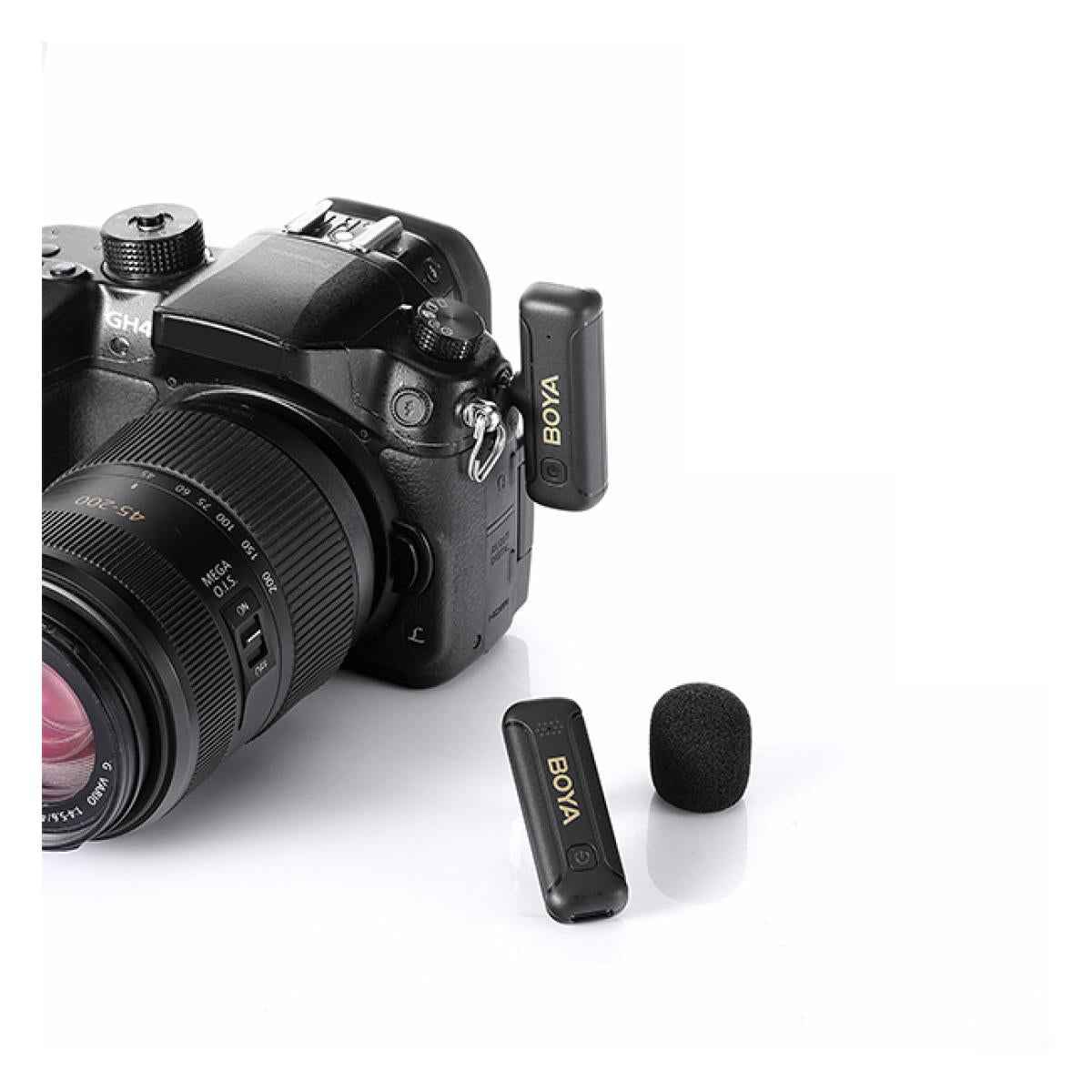 BOYA BY - WM3T2 2.4GHz AUX 3.5mm Wireless Microphone System (One Mic) with microphones