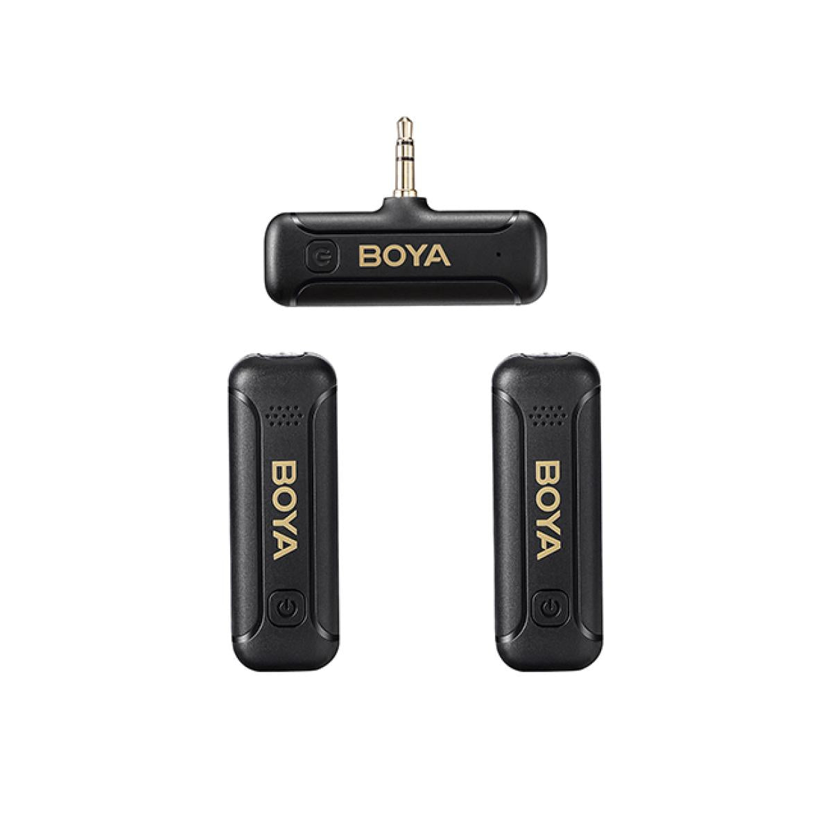 BOYA BY-WM3T2 2.4GHz AUX 3.5mm Wireless Microphone System (Two Mic)