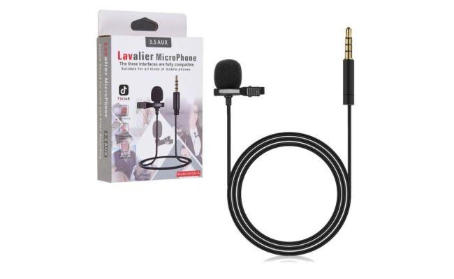 Clip Microphone 3.5mm Jack Mini Wired Condenser Microphone