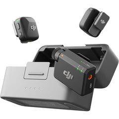 Dji Mic Mini (2 Tx + 1 Rx + Charging Case), Ultralight, Detail Rich Audio, 48h Use, Noise Cancelling, Automatic Limiting, Wireless Microphone For Camera/iphone/android, Vlog, Streaming - CompuMe