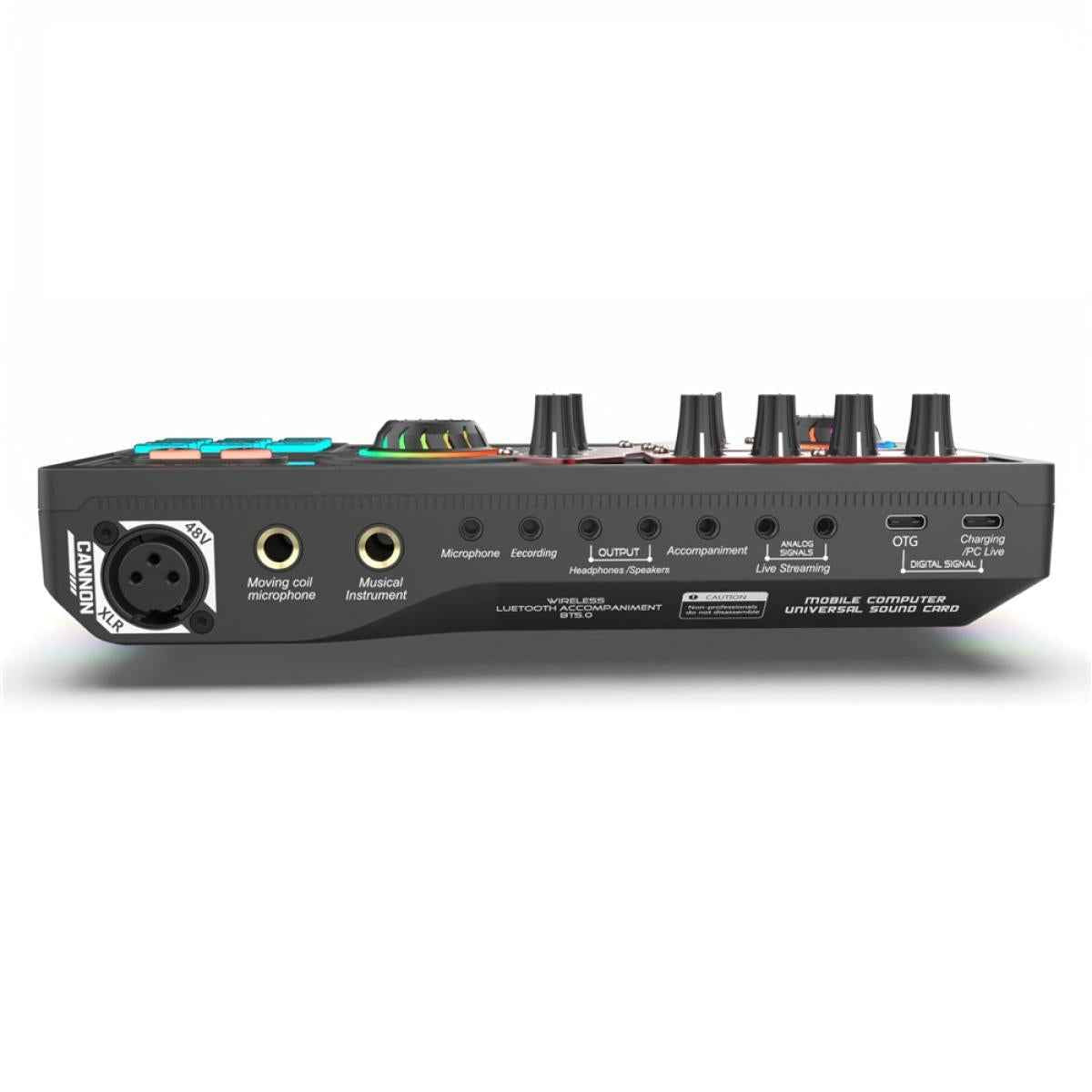 Cannon Professional 2 Channel Audio Sound Card Digital Mixer 48V