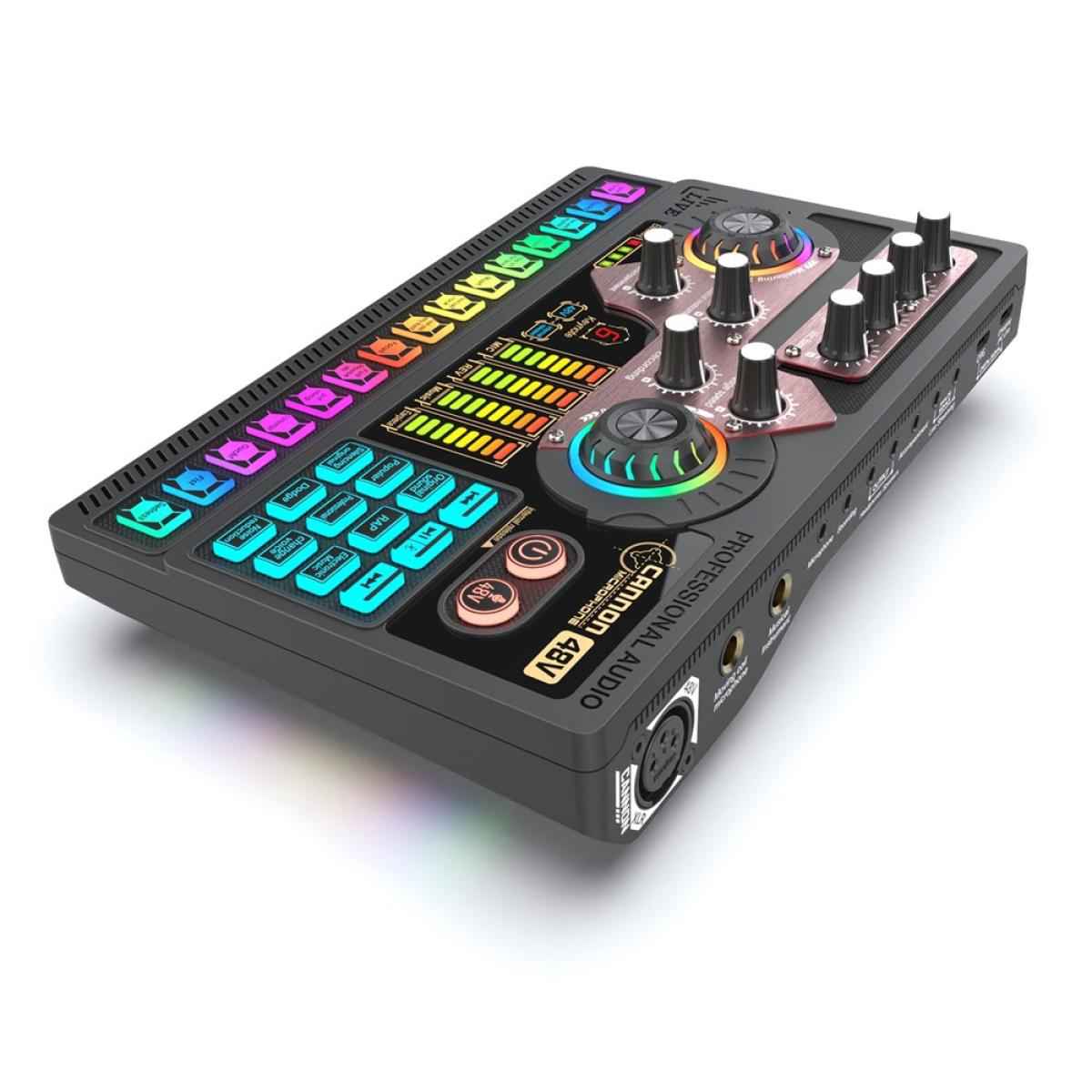 Cannon Professional 2 Channel Audio Sound Card Digital Mixer 48V