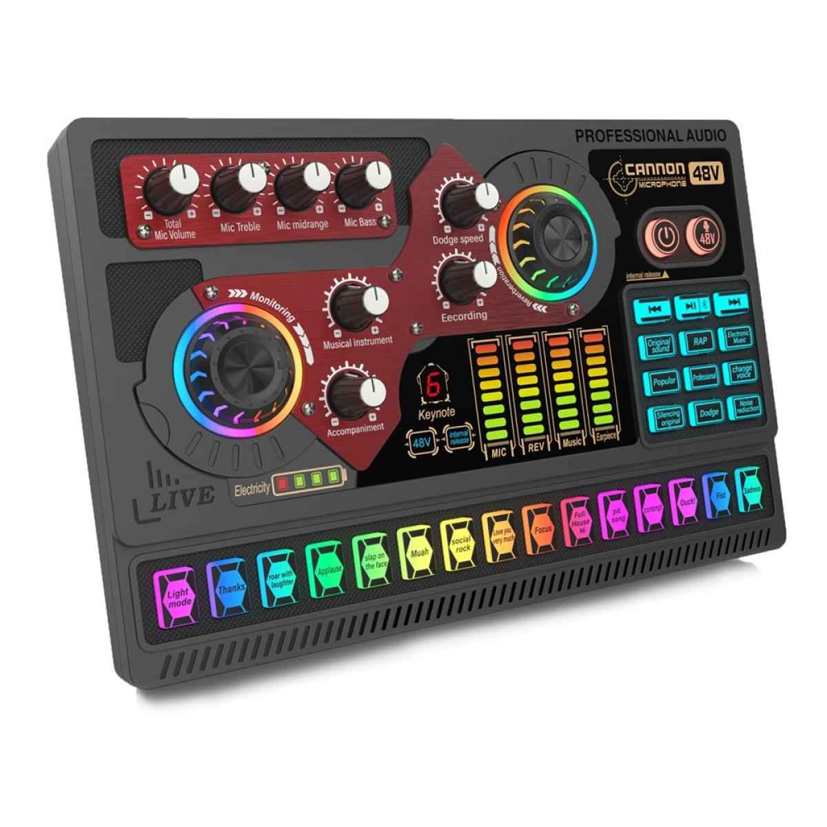 Cannon Professional 2 Channel Audio Sound Card Digital Mixer 48V