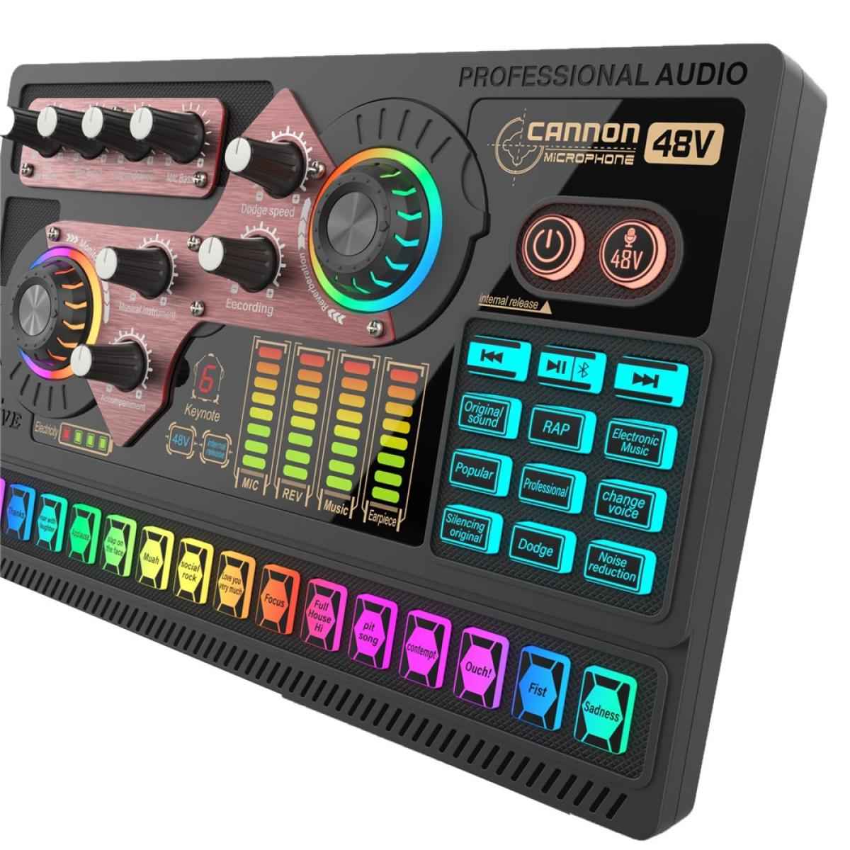 Cannon Professional 2 Channel Audio Sound Card Digital Mixer 48V
