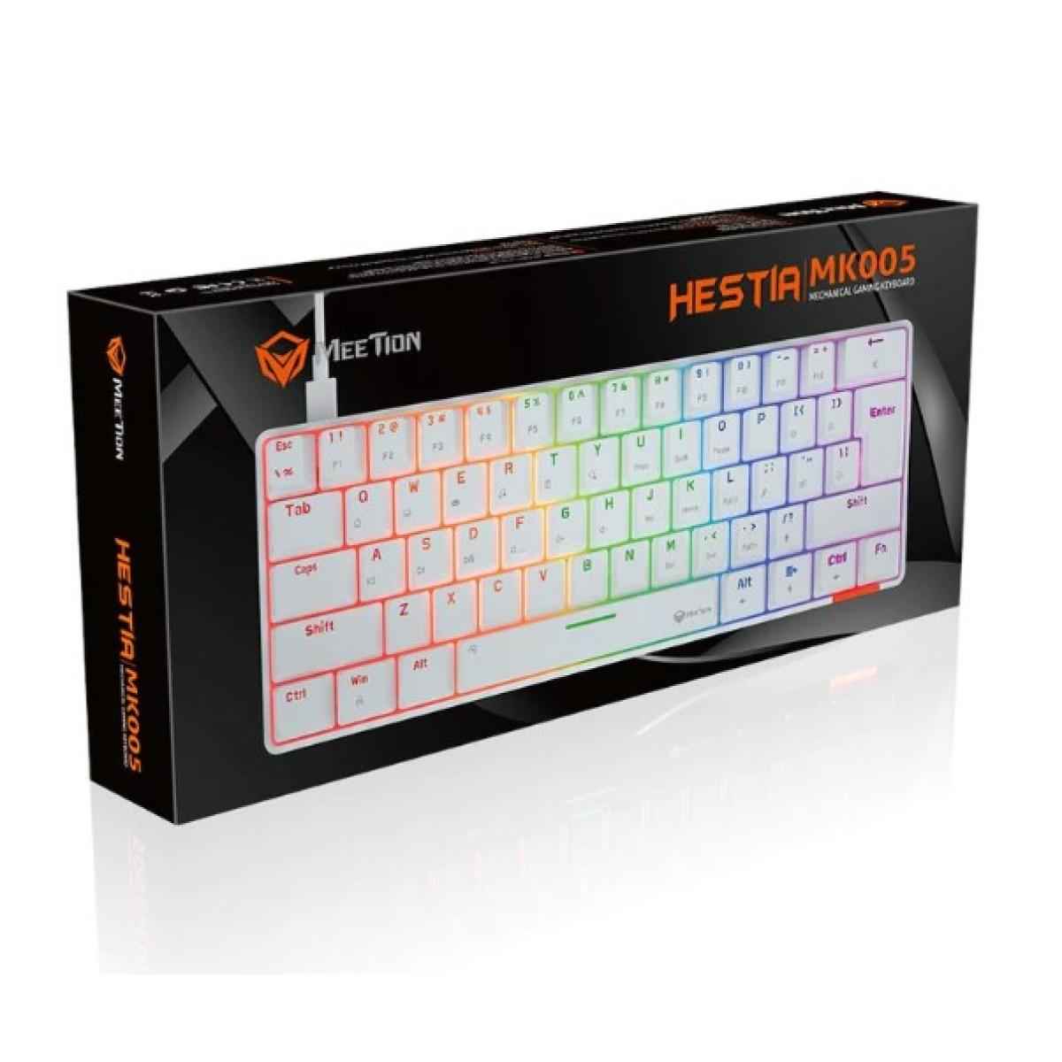 Meetion MK005 Hestia RGB 60% Mechanical Gaming Keyboard - White