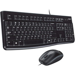 Logitech MK120 Desktop Wire Kit ( Keyboard and Mouse ) USB Arabic / English - Black