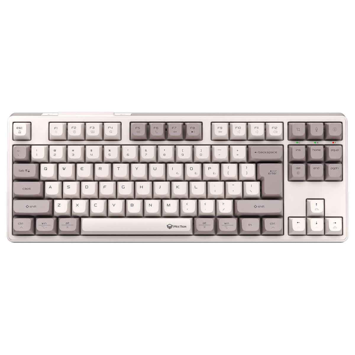 Meetion MK14 Tri Mode 87 Key Connection RGB Wireless Mechanical Gaming Keyboard -White Meetion MK14 Tri Mode 87 Key Connection RGB Wireless Mechanical Gaming Keyboard -White