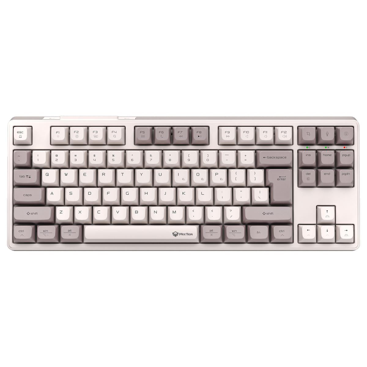 Meetion MK14 Tri Mode 87 Key Connection RGB Wireless Mechanical Gaming Keyboard -White