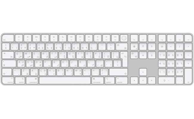 Apple Wireless Magic Keyboard with Touch ID & Numeric Keypad for Mac Models with Apple Silicon - Arabic