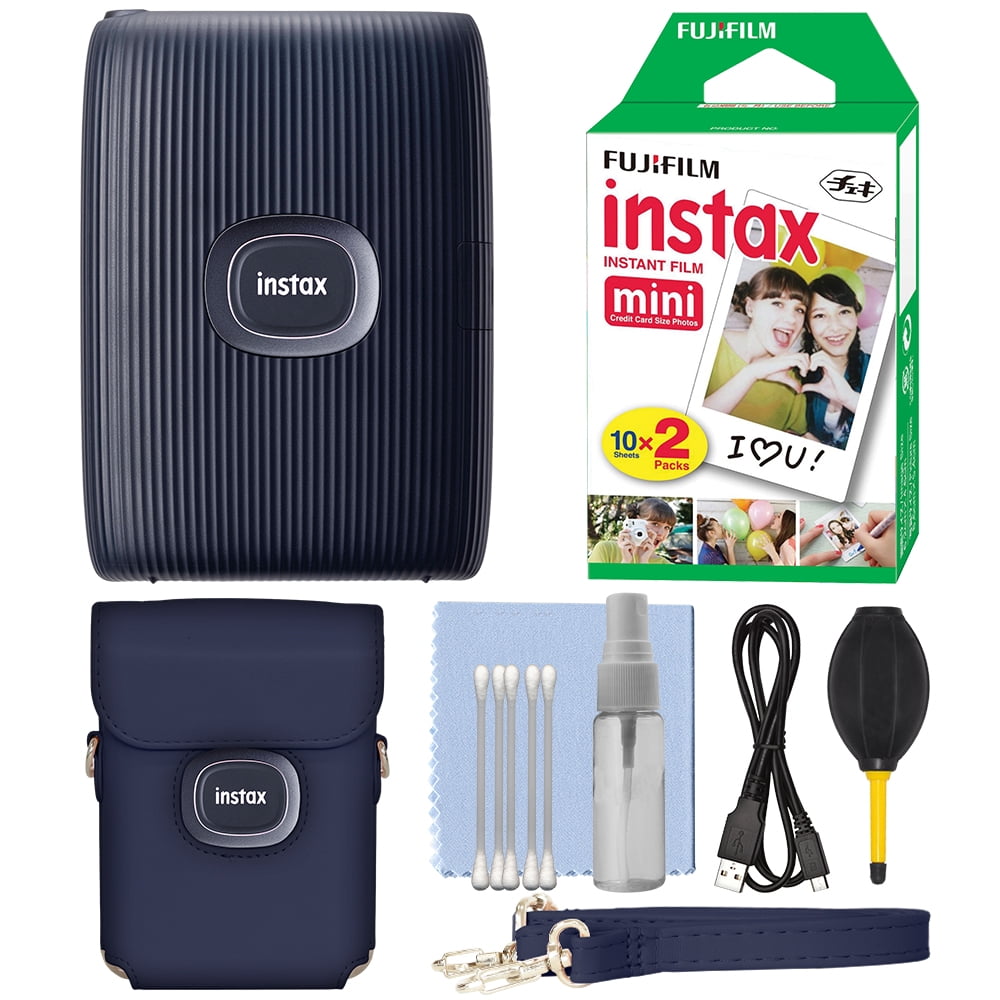 Fujifilm Instax Mini Link 2 Smartphone Photo Kit Printer with 20 Sheets -Space Blue