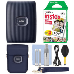 Fujifilm Instax Mini Link 2 Smartphone Photo Kit Printer with 20 Sheets -Space Blue