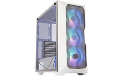 Cooler Master Masterbox Td500 Mesh Airflow Polygonal Mesh Front Panel Crystalline Tempered Glass 3x120mm Argb Lighting Fans White