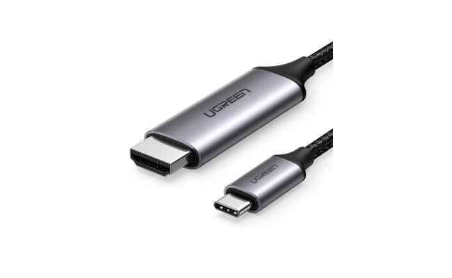 UGREEN (MM142) USB Type-C Male to HDMI Male Cable Aluminum 1.5m (Gray Black)