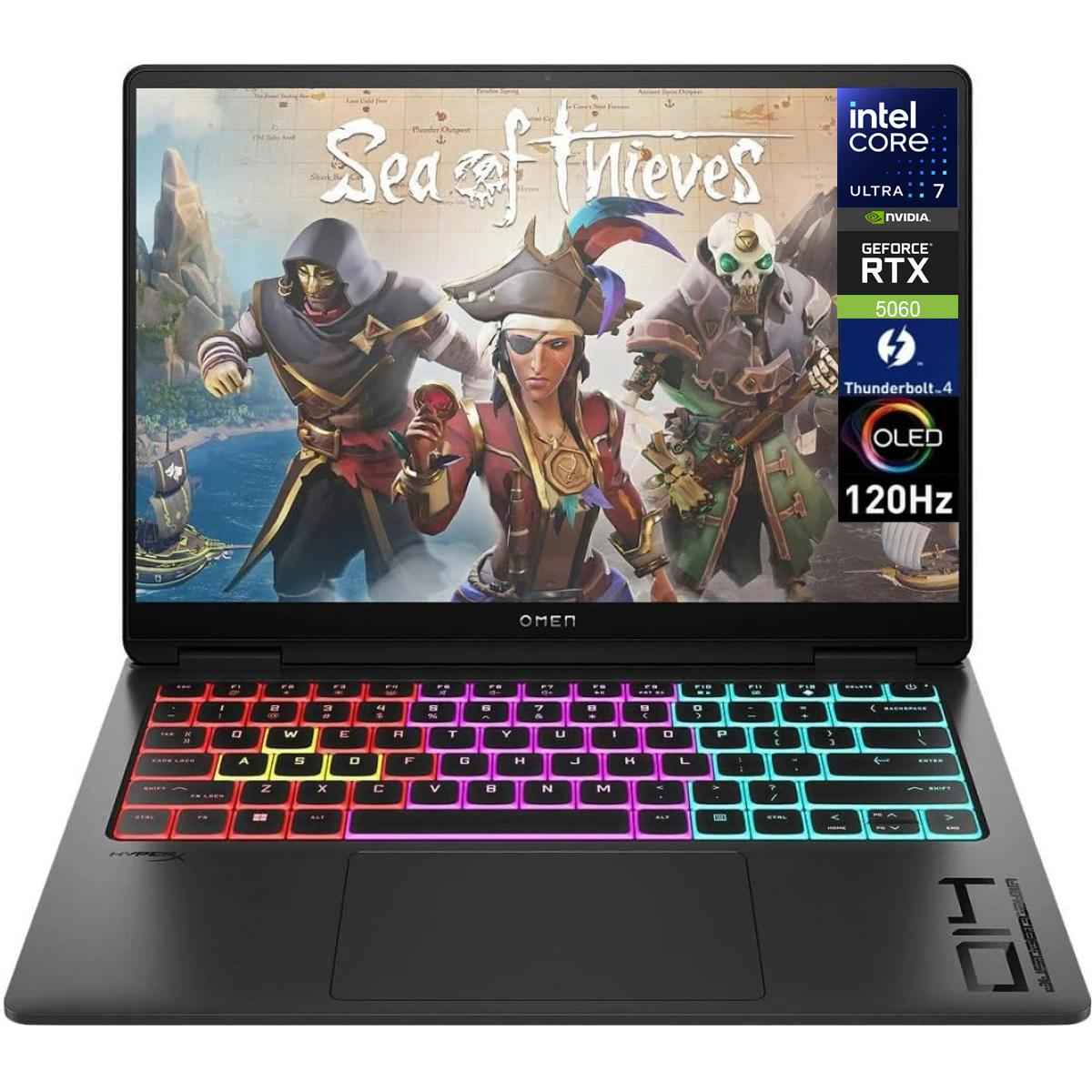 Hp Omen Transcend 14 (2025) 14 Fb1013dx New Intel Core Ultra 7 Gen Ii 255h 16 Cores W/ Nvidia Rtx™ 5060 8gb Ddr7 & 3k Oled 120hz Display , Shadow Black