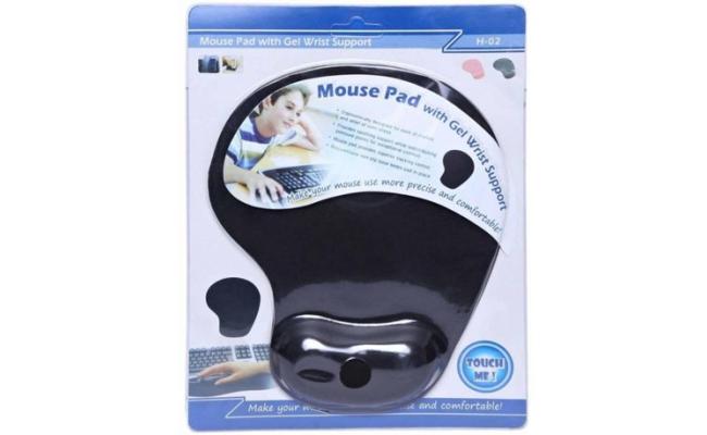 Mouse Pad With Gel Wrist Support