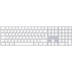 Apple Wireless Magic Keyboard With Numeric Keypad - Arabic, Slim Design, Bluetooth, Lightning Port (Lightning To USB) - White | MXCJ3AB/A |
