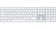 Apple Wireless Magic Keyboard With Numeric Keypad - Arabic, Slim Design, Bluetooth, Lightning Port (Lightning To USB) - White