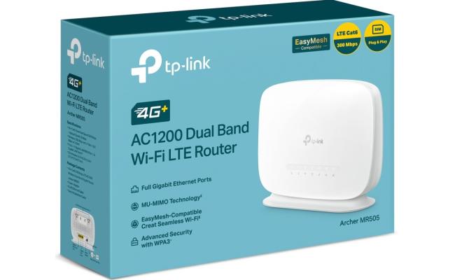 TP - Link Archer MR505 AC1200 4G+ CAT6 WiFi Router with Gigabit Port with wireless
