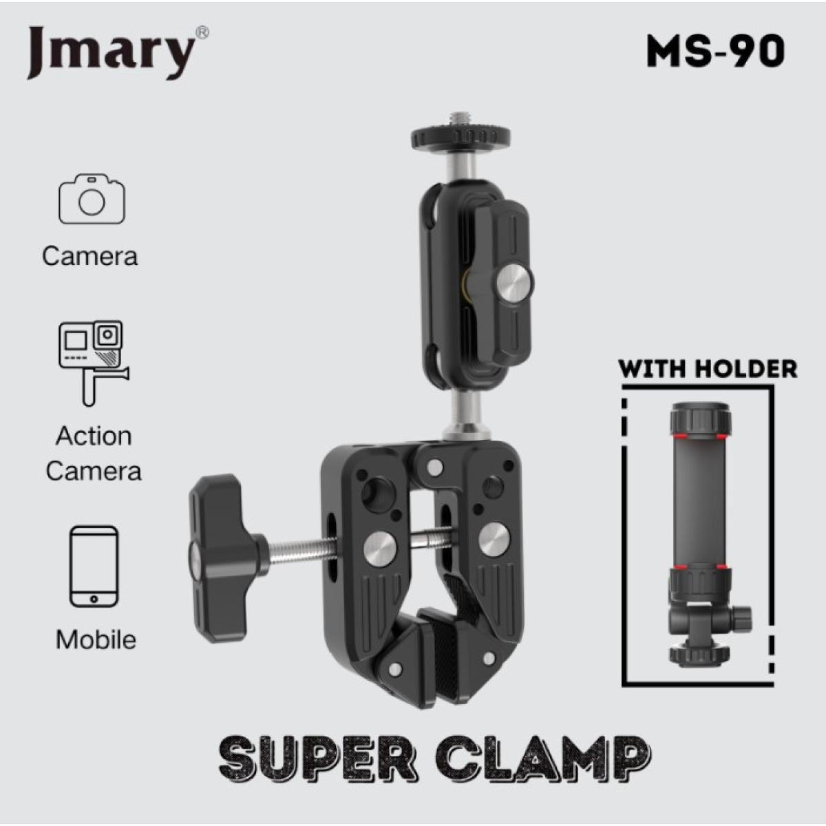 Jmary MS-90 Multi-Functional Clamp Holder for Camera or Phone