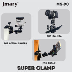 Jmary MS-90 Multi-Functional Clamp Holder for Camera or Phone