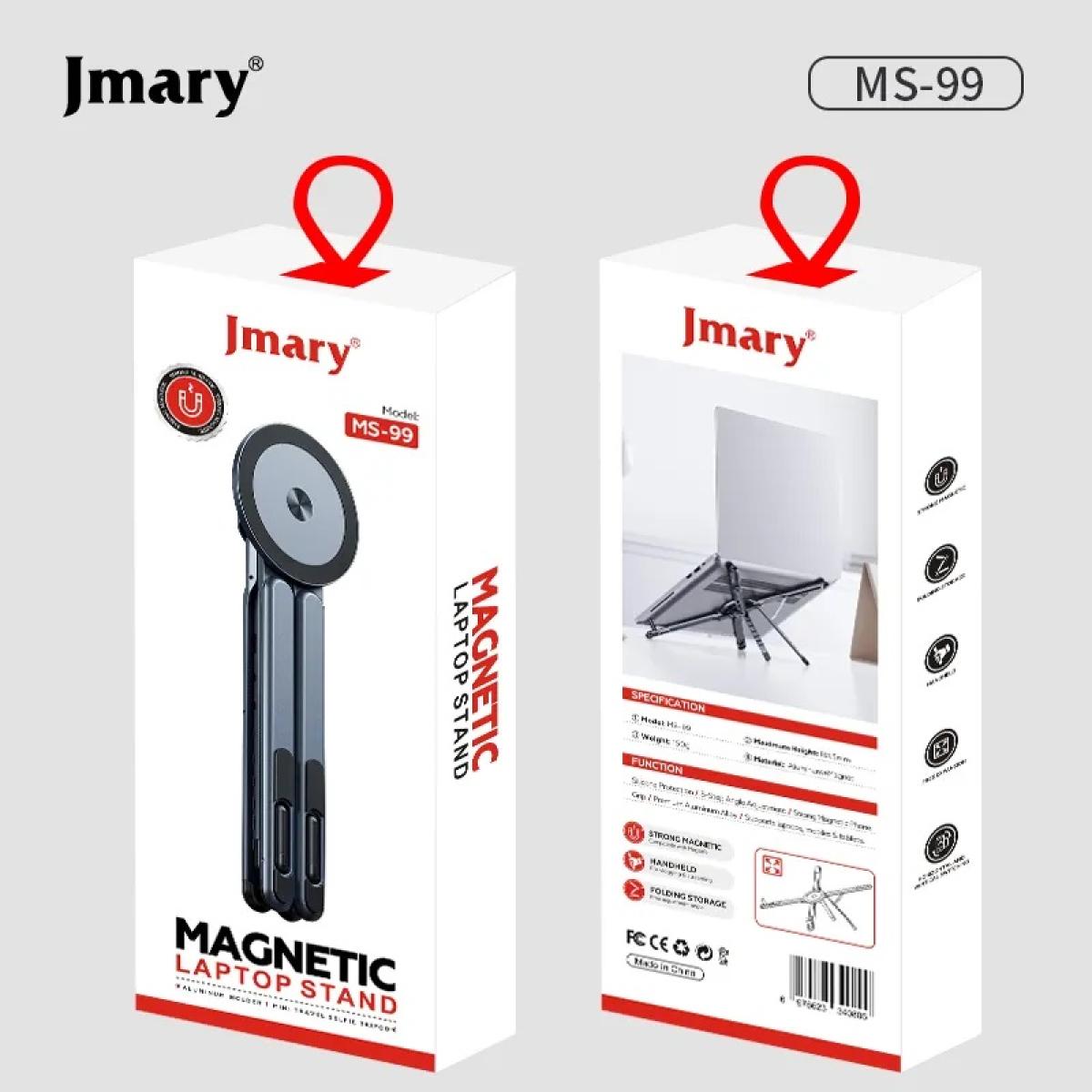 Jmary 3 in 1 Aluminum Magnetic Laptop, Tablets, Mobile Stand Adjustable - Space Gray