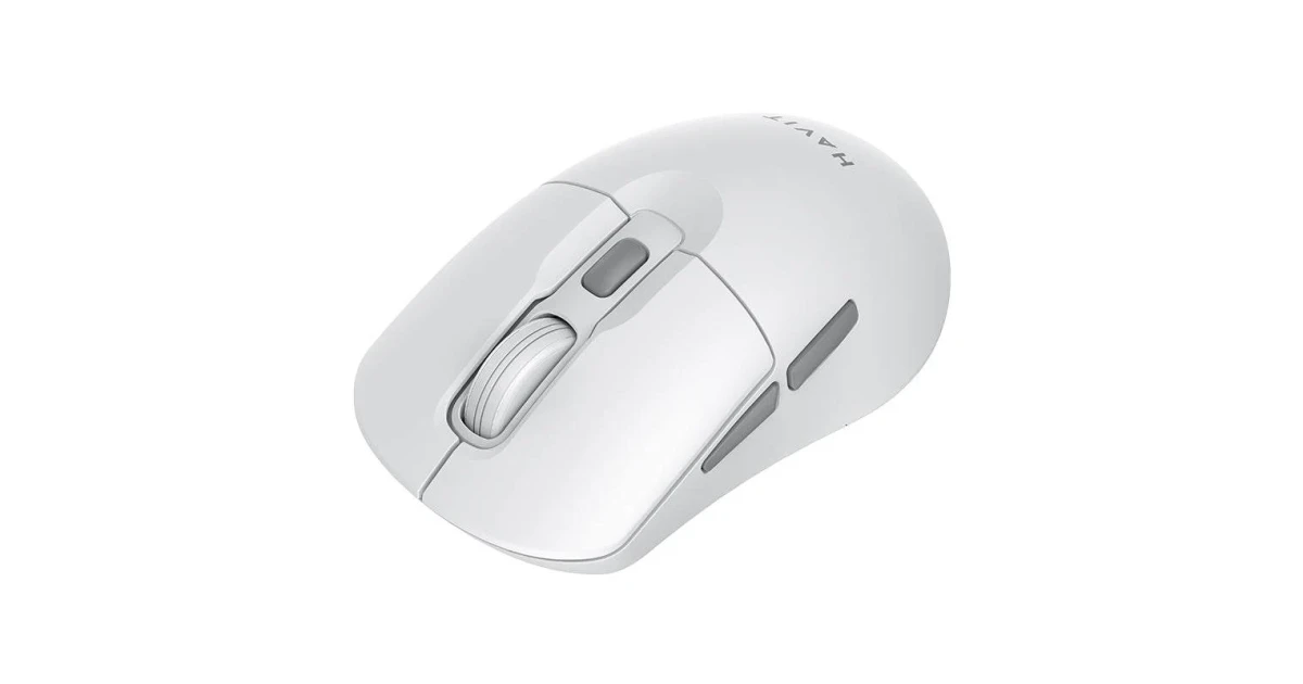 HAVIT MS59WB Dual-Mode Wireless Mouse (White & Grey)