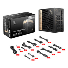 Msi Meg Ai1300p Pcie5 1300w 80 Plus Platinum Full Modular Power Supply