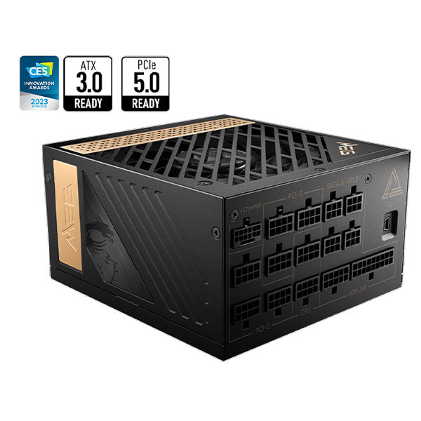 Msi Meg Ai1300p Pcie5 1300w 80 Plus Platinum Full Modular Power Supply
