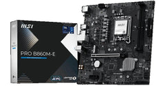 MSI PRO B860M-E, Intel Core Ultra (Series 2), LGA 1851/DDR5/PCIe 5.0/2xM.2 - mATX Gaming MotherBoard