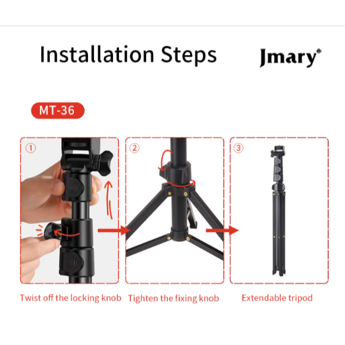 Jmary MT-36 portable Selfie Stick Tripod 67inch
