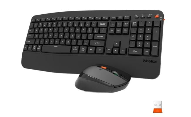 Meetion Directora 2.4ghz & Bluetooth Dual Ergonomic Keyboard & Mouse Combo with gaming keyboard