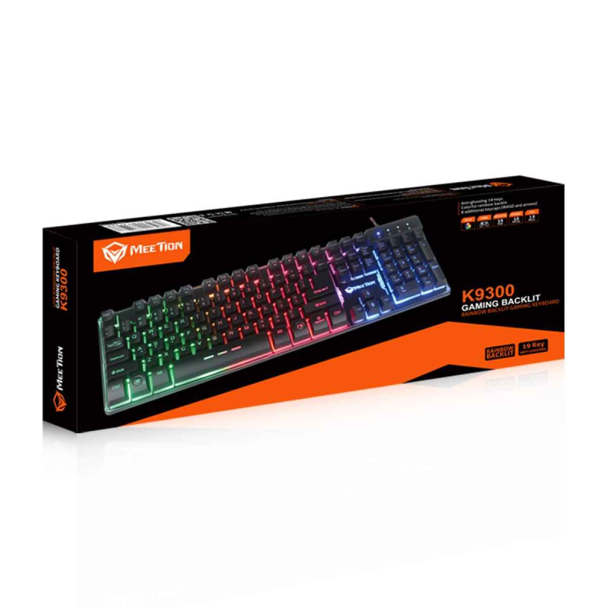 MeeTion MT-K9300 Colorful Rainbow Backlit Gaming Keyboard MeeTion MT-K9300 Colorful Rainbow Backlit Gaming Keyboard