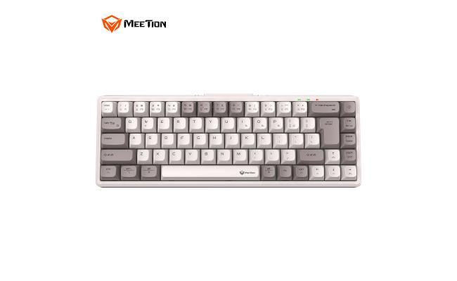 Meetion Mt MK12 Tri Mode Gaming Keyboard 65% White
