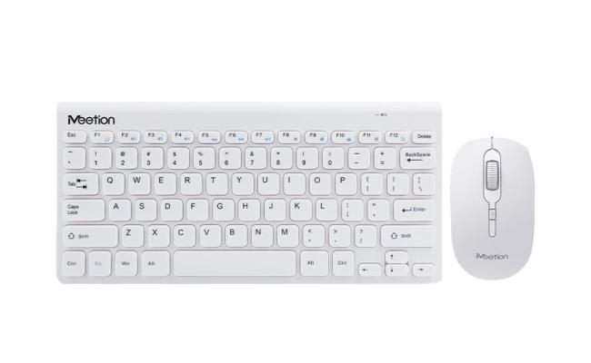 Meetion MINI4000 2.4ghz Wireless Mouse & Keyboard Combo White with gaming keyboard