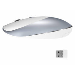MeeTion MT-R600 2.4g Slim Rechargeable Silent Wireless Mouse -Silver