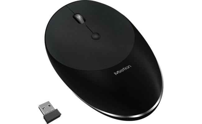 Meetion Mt R600 2.4g Slim Rechargeable Silent Wireless Mouse Silver