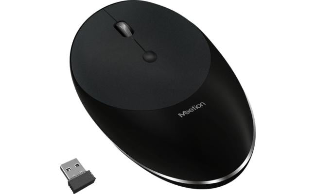 Meetion Mt R600 2.4g Slim Rechargeable Silent Wireless Mouse Silver