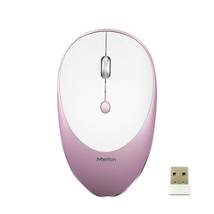 MeeTion MT-R600 2.4g Slim Rechargeable Silent Wireless Mouse -Rose Gold