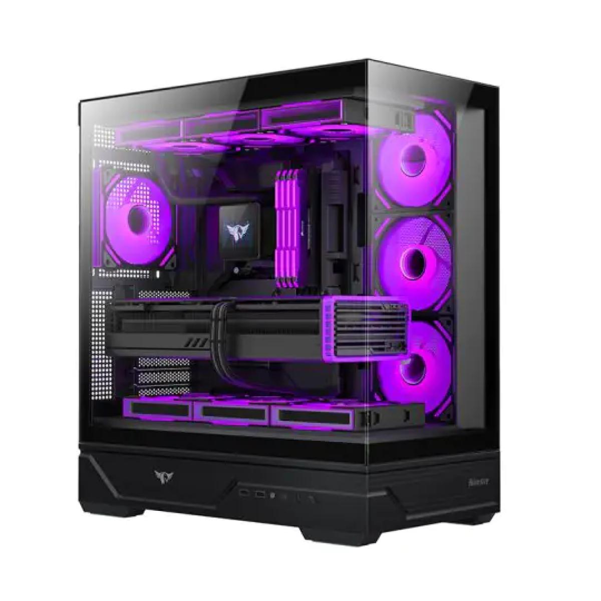 Huntkey MVP Destiny Empty Gaming PC Case without Fans -Black