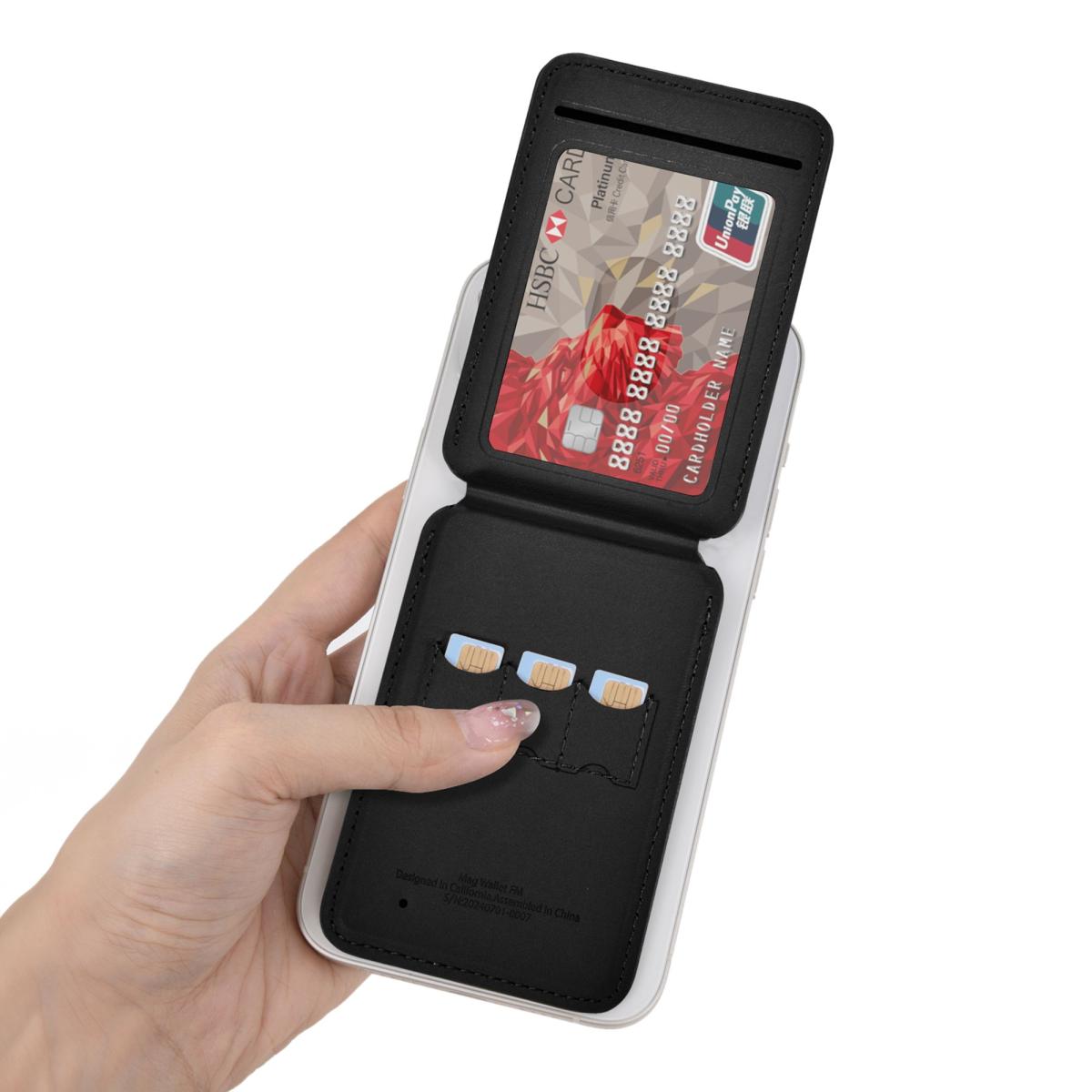 Wiwu Mw 005 Mag Wallet Fm Apple Certified Slim & Magnetic Funionality Conne to Find My Phone App Find Your Wallet Black