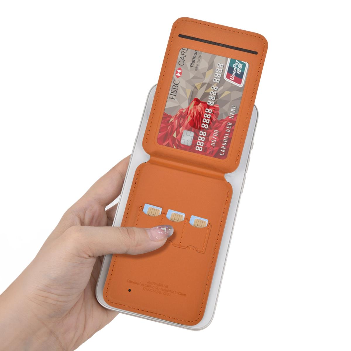 Wiwu Mw 005 Mag Wallet Fm Apple Certified Slim & Magnetic Funionality Conne to Find My Phone App Find Your Wallet Brown