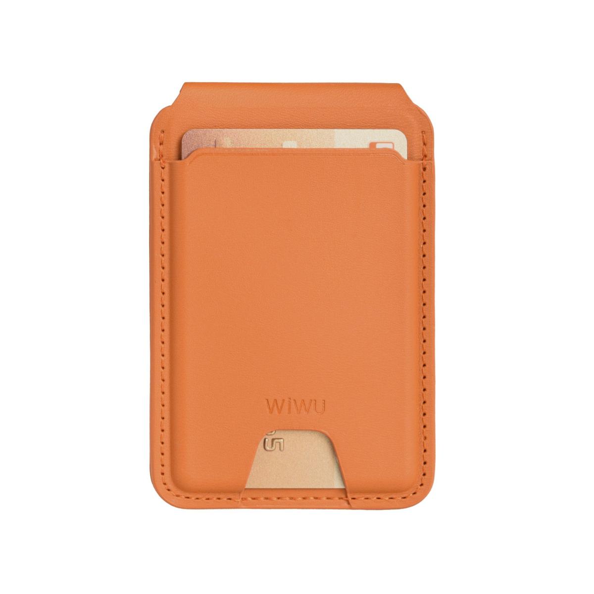 Wiwu Mw 005 Mag Wallet Fm Apple Certified Slim & Magnetic Funionality Conne to Find My Phone App Find Your Wallet Brown