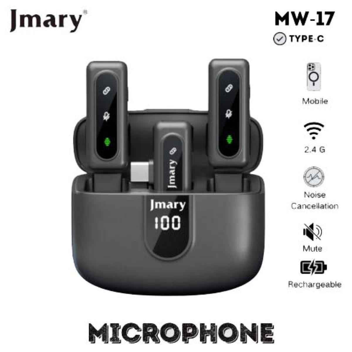 Jmary MW - 17 2.4G Type - C Wireless Two Microphones for Mobile