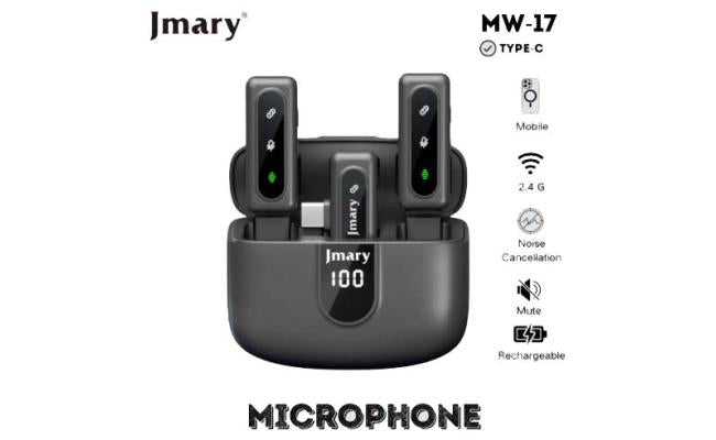 Jmary Mw 17 2.4g Type C Wireless Two Microphones For Mobile