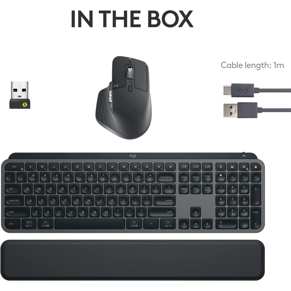 Logitech wireless Bluetooth keyboard and mouse combo for computer setup