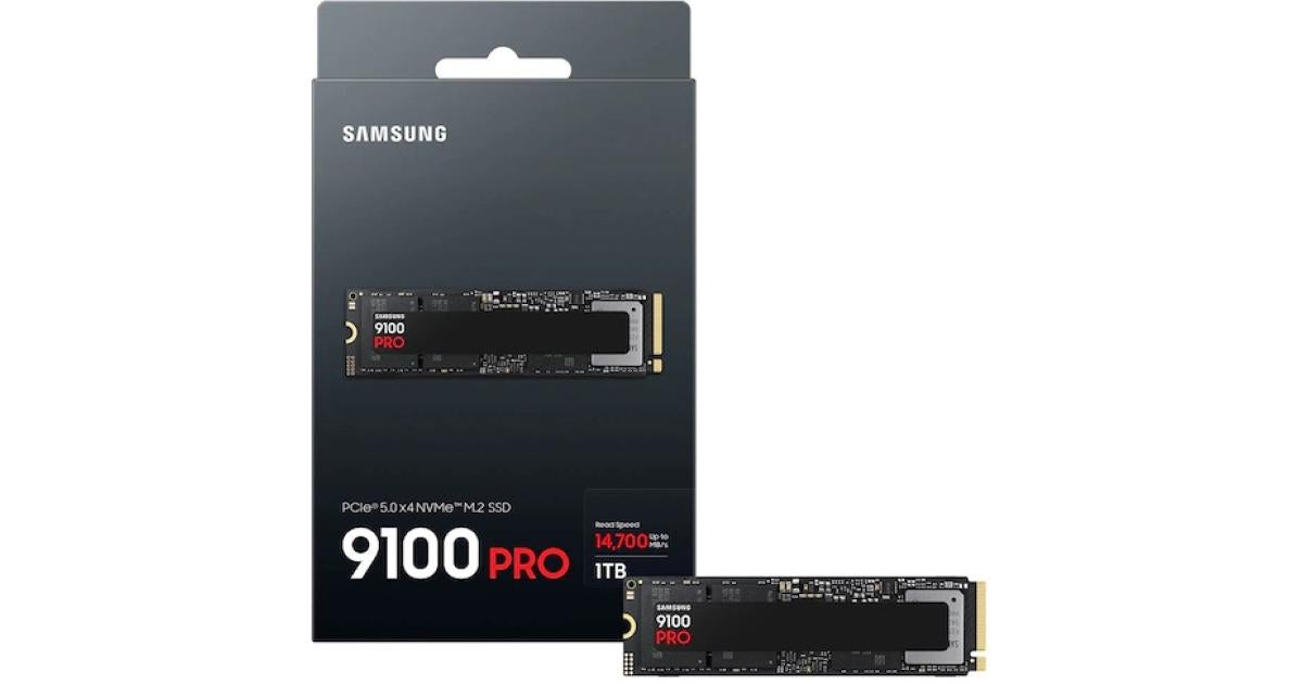 Samsung 9100 PRO 1TB PCIe 5.0 NVMe M.2 SSD-Sequential Read/Write (14700/13300 MB/s)